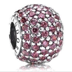 Pink pave pandora charm